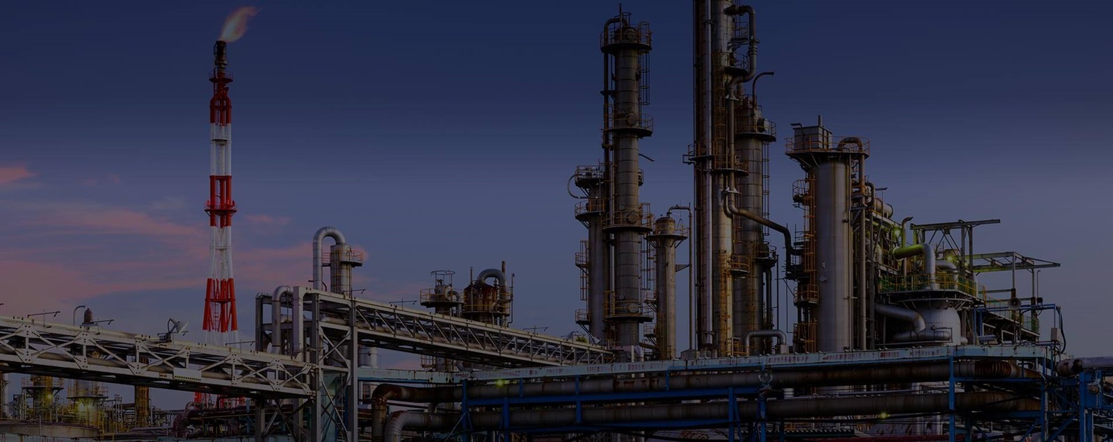 Petrochemical refinery with transformers for harsh environments
