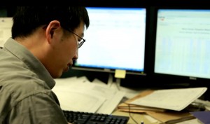 HPS engineer at their desk